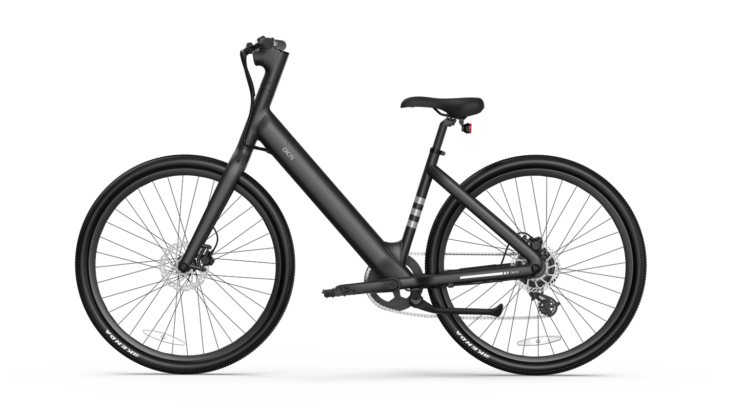 NEW Minimalist Fitness Step-through e-Bike w/ up to 62 miles Max Operating Range and 20 MPH Max Speed - Matte Black
