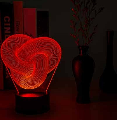 NEW Twist Abstract LED 3D Night Light Touch Colorful Acrylic 3D Table Lamp Decoration Lighting Baby Sleeping Mood Lamp Best Gift