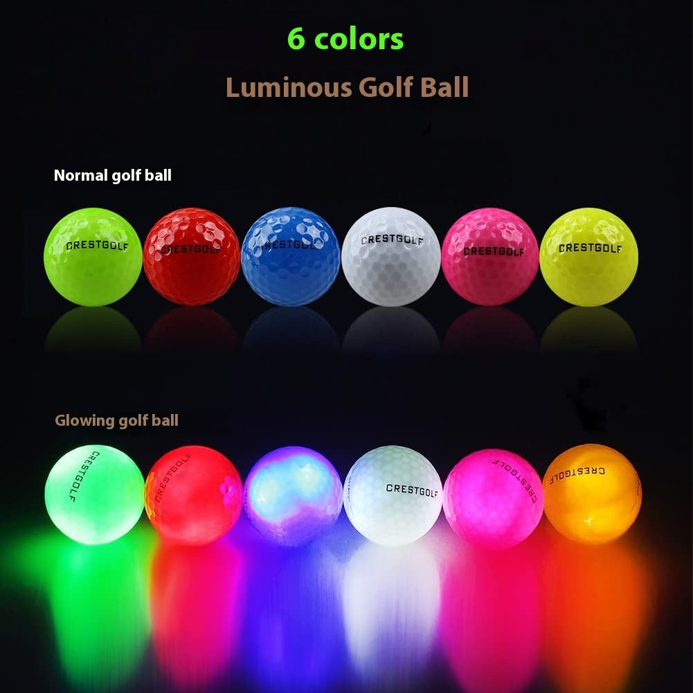NEW LED Glowing Golf Ball Night Practice 6 Pieces In A Box