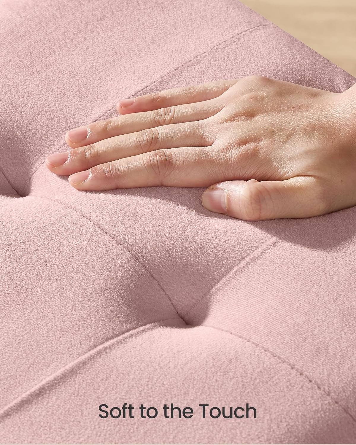 NEW Jelly Pink Velvet Storage Ottoman Bench 15x30 Inches