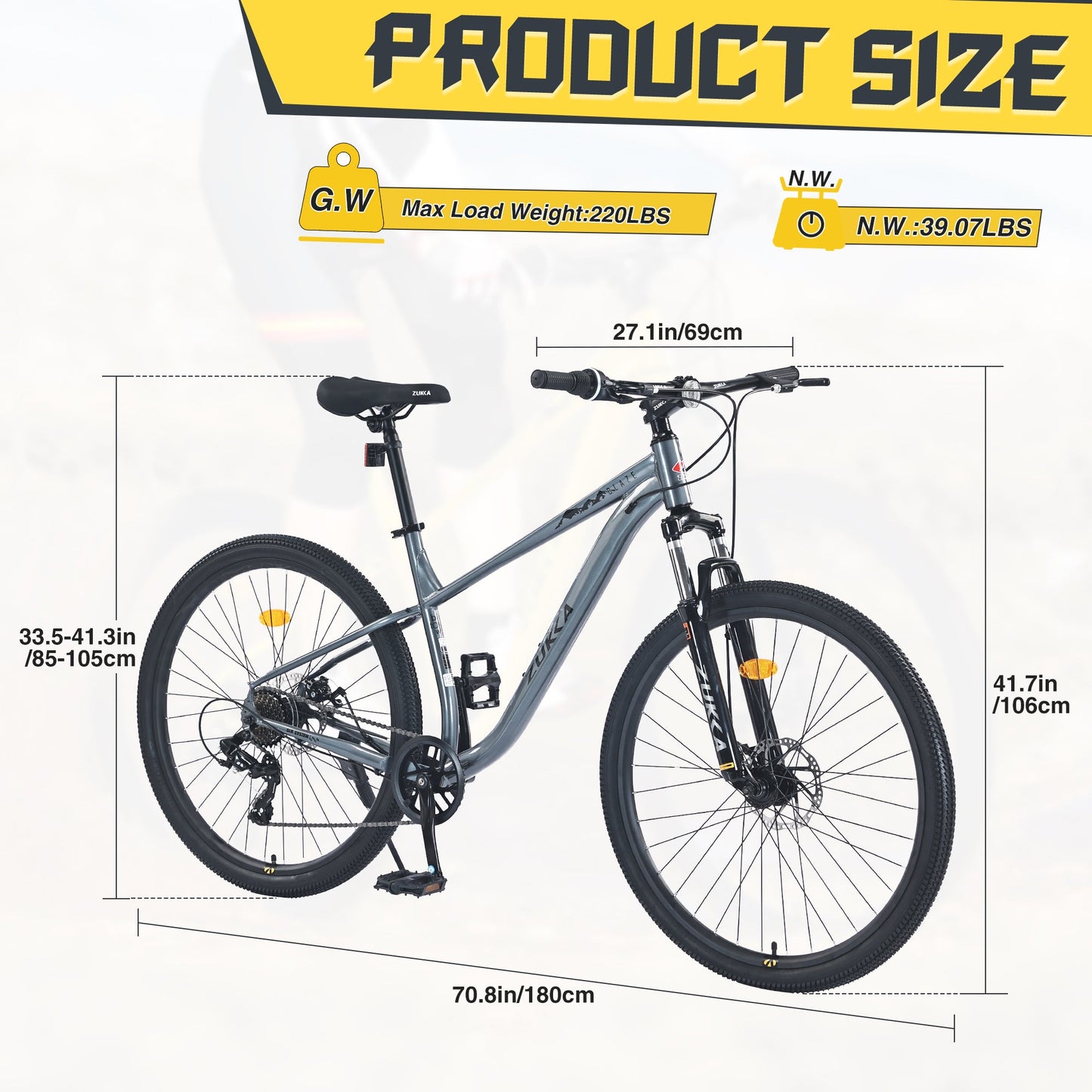 NEW 29 Inch Wheels 8 Speed Mountain Bike, for Men Women Boys and Girls, Front Suspension, Steel Frame