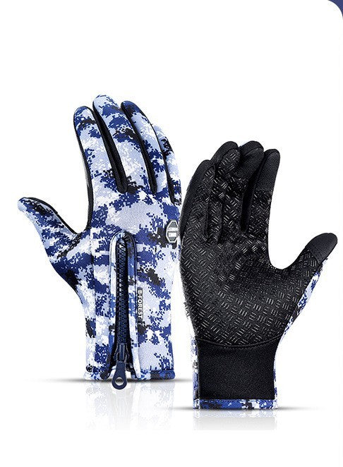 New Winter Gloves Touch Screen Riding Motorcycle Sliding Waterproof Sports Gloves With Fleece