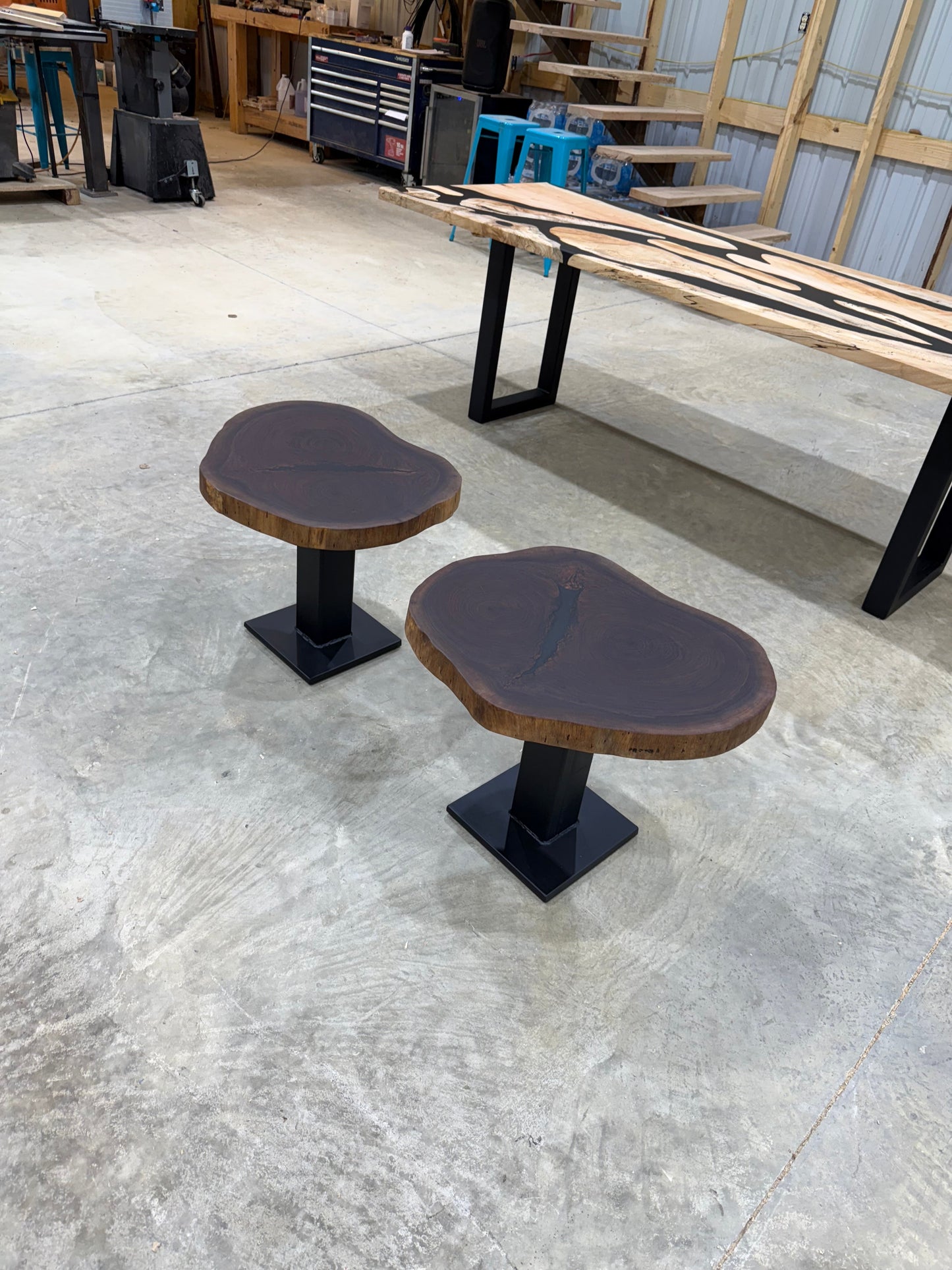 NEW Walnut Cookie Side Tables
