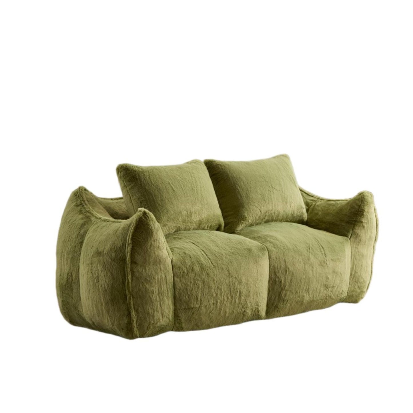 NEW Adult Green Giant Bean Bag Sofa Couch for Adults, Ultra Soft Fluffy Loveseat Bean Bag Sofa Oversized Lounge Cozy Reading Chair with Pillows