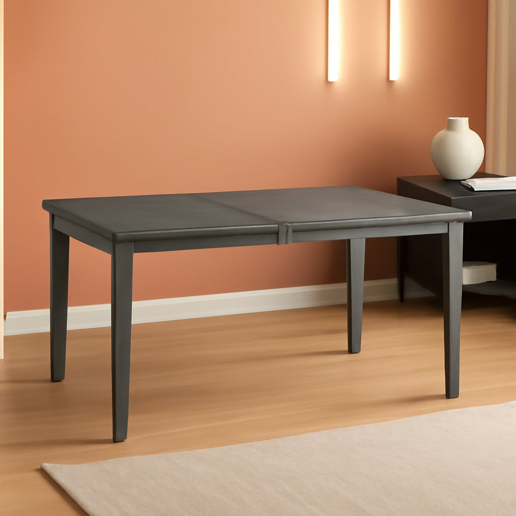 NEW Hallanden Modern Farmhouse Butterfly Extension Dining Table Dark Gray