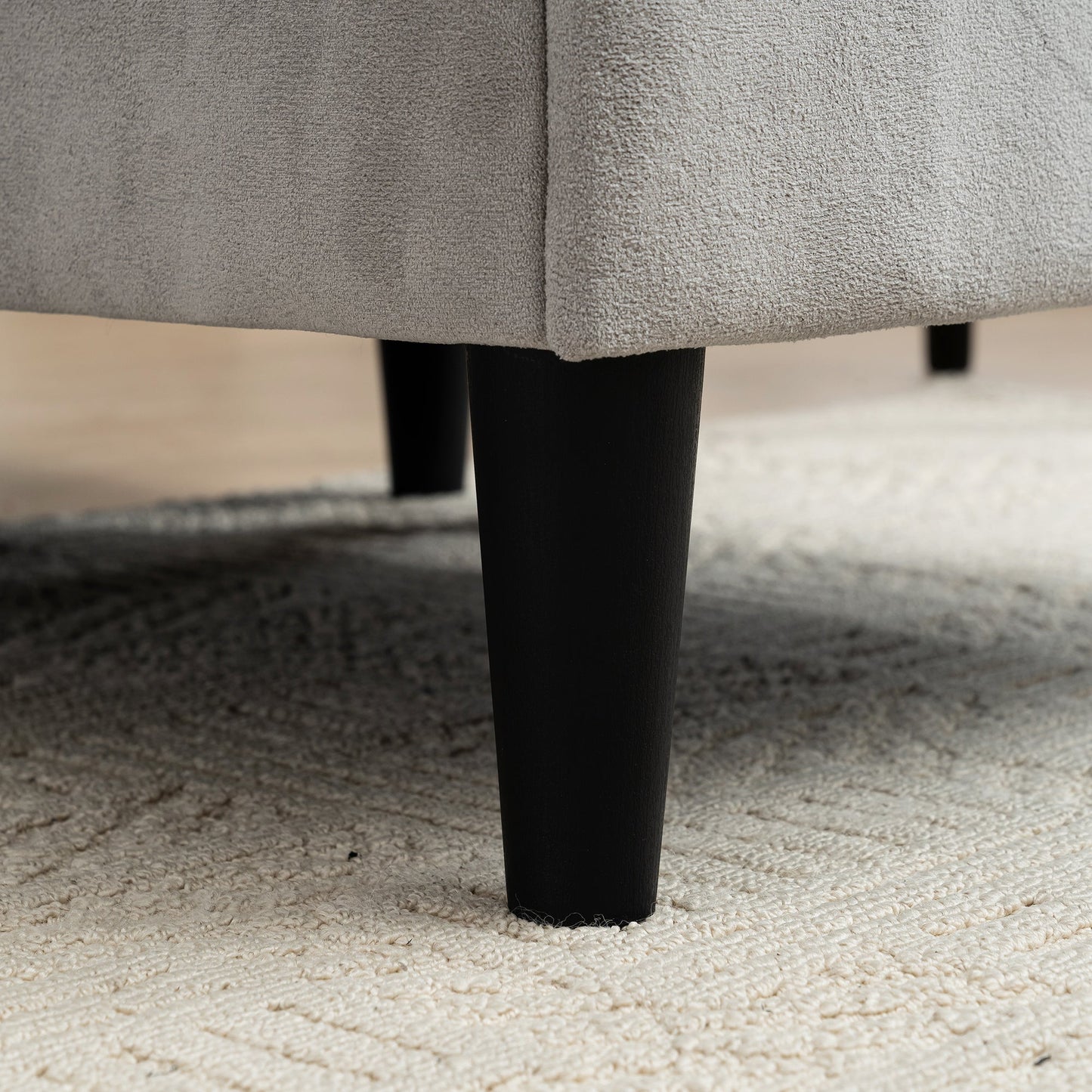 NEW Beige Convertible Combination L-Shaped Sofa with Footstools Storage