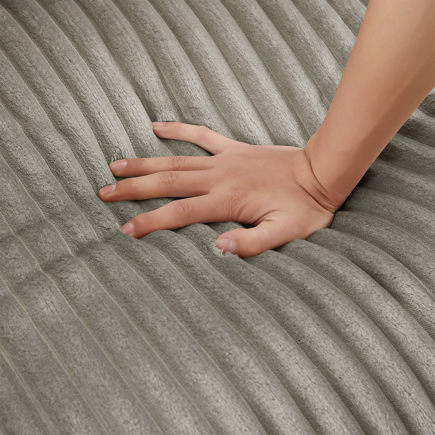 NEW Modern 4-Seater Corduroy Sofa Couch with USB Ports, Hidden Storage Arms, and Flip-Top Cup Holders, Brown, 133 Inches