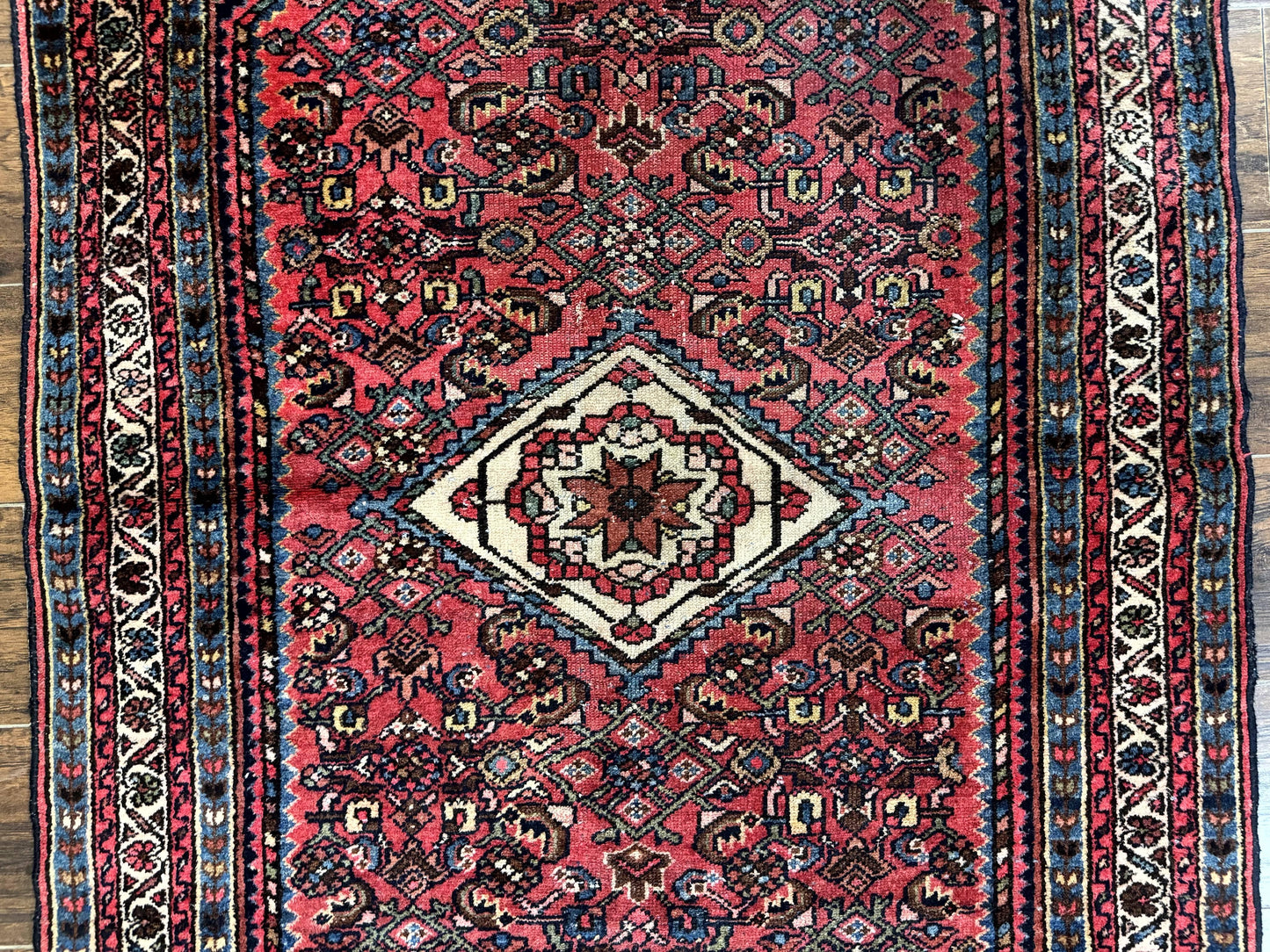 USED Antique Persian Tribal Rug 3.6 x 5, Hamadan Angelas Rug