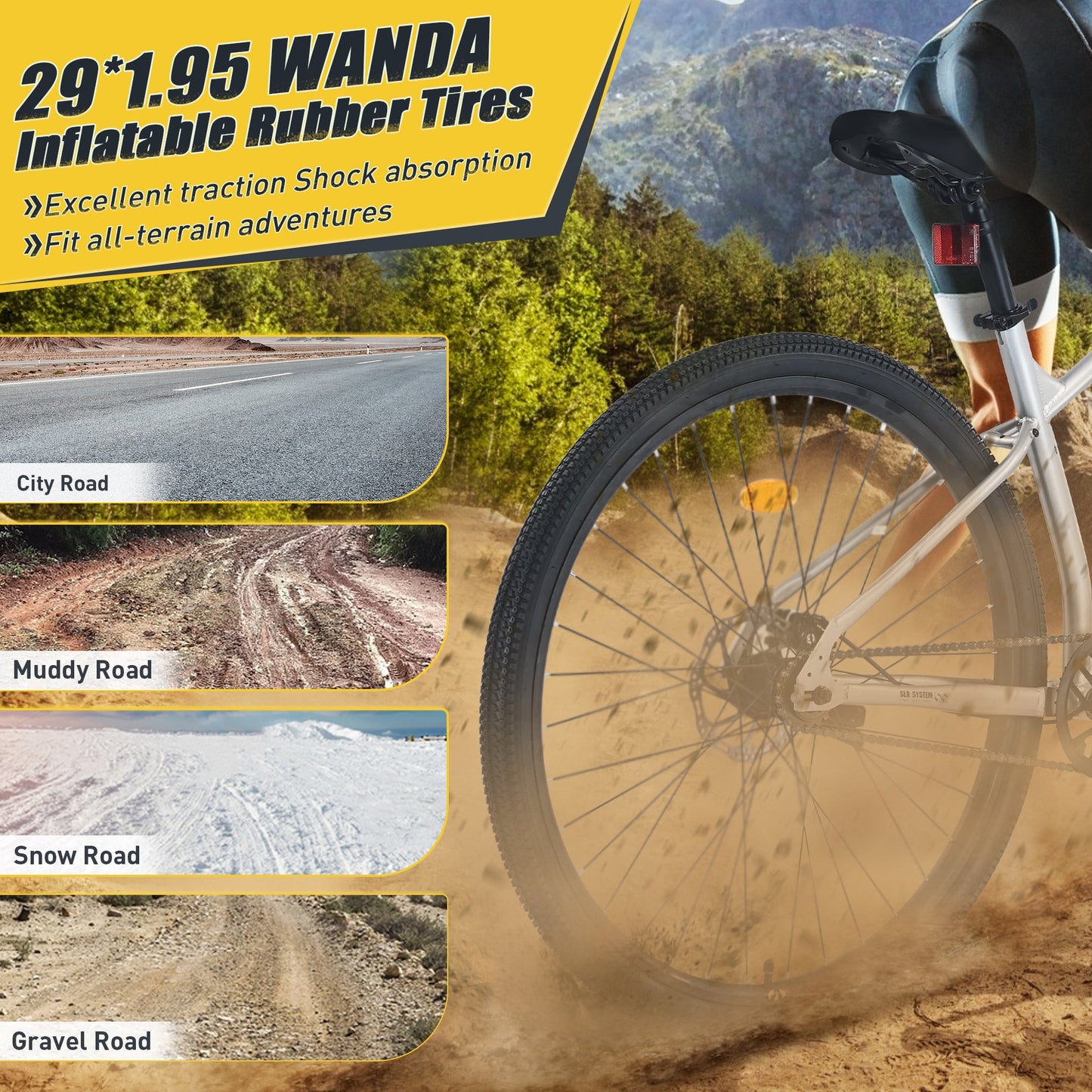 NEW 29 Inch Wheels Single Speed  Mountain Bike, for Men Women Boys and Girls, Front Suspension,Steel Frame