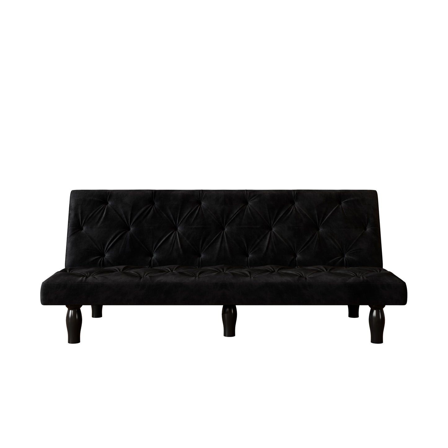 NEW Sofa-to-Bed Evolution: 66' Black Velvet Sofa Bed Transforms Seamlessly, Ideal for Family Living Rooms, Apartments, and Bedrooms