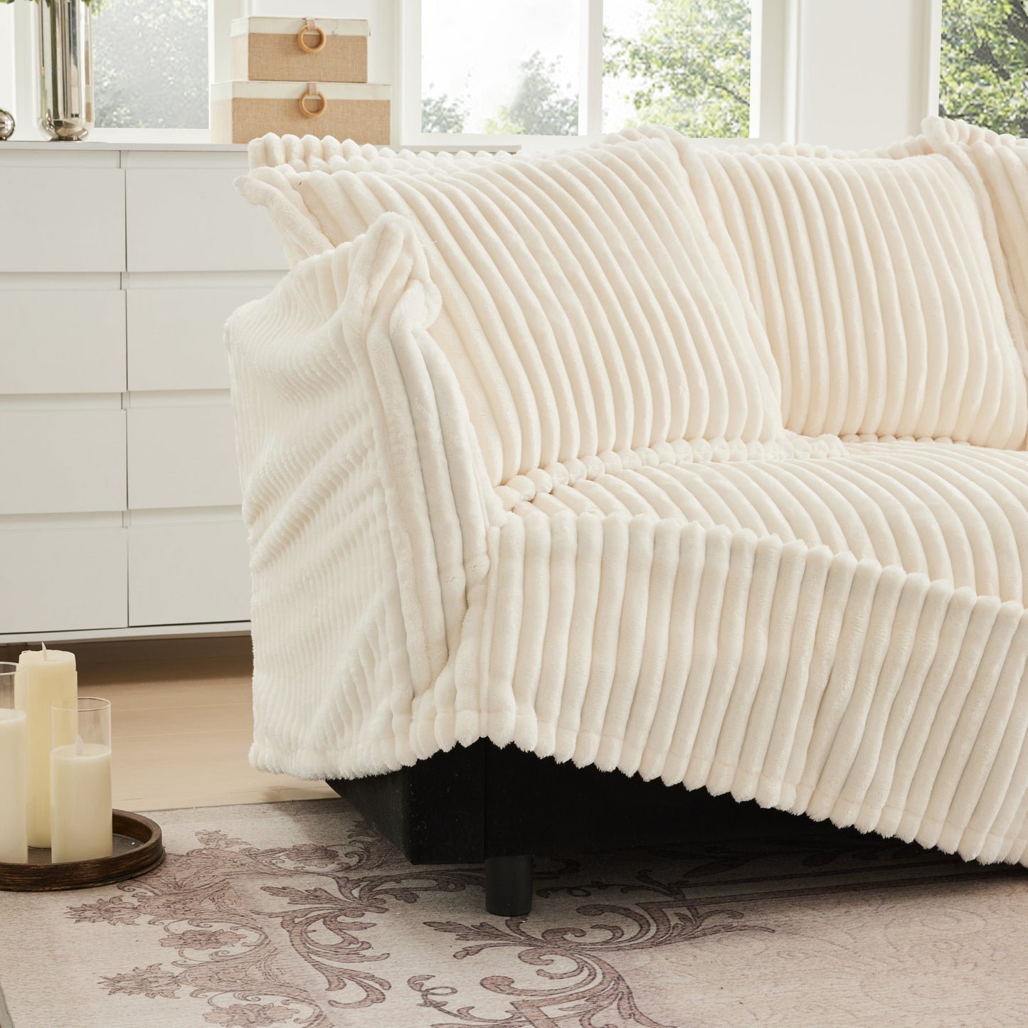 NEW Cream Koala Armless Sofa Couch