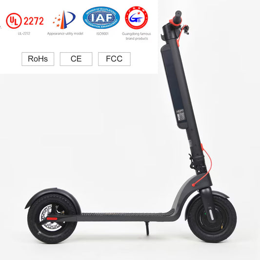 NEW Aluminum X8 Folding 10 Inch LED Front & Rear Lights 350W High Performance Motor Triple Braking System  Alloy Electric Scooter
