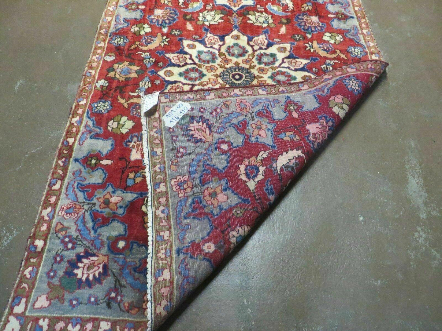 USED 4' X 6' Antique Handmade India Floral Oriental Wool Rug Vegetable Dyes #120