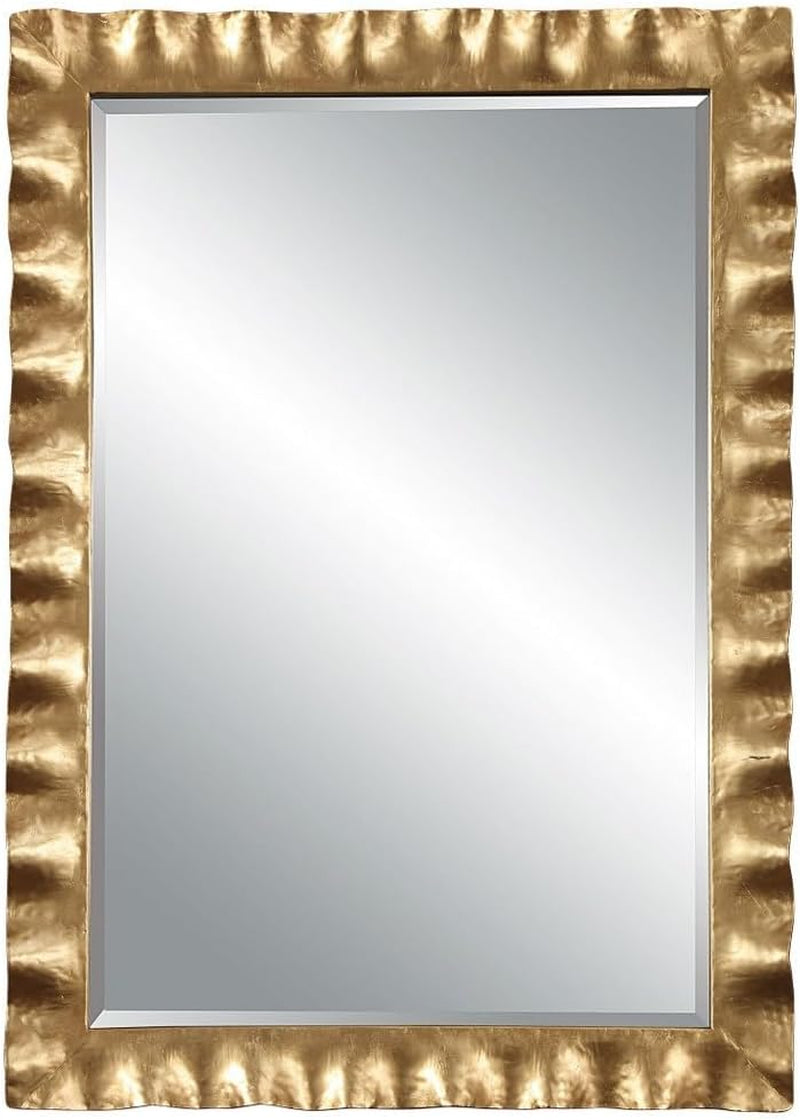 NEW Haya 40 Inch Scalloped Mirror Antiqued Gold Leaf Finish