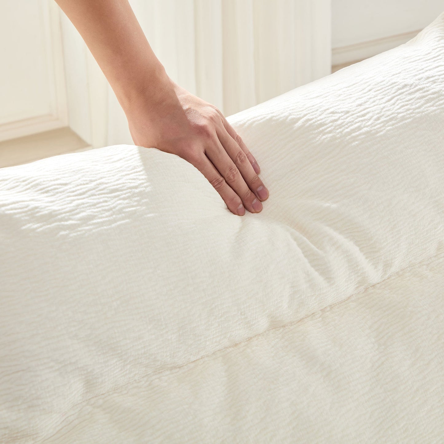 NEW Single Chair Sofa Lounge Chair With Backrest Fully Compressed Sofa Suitable For Living Room, Bedroom, Polyester,ORANGE, WHITE