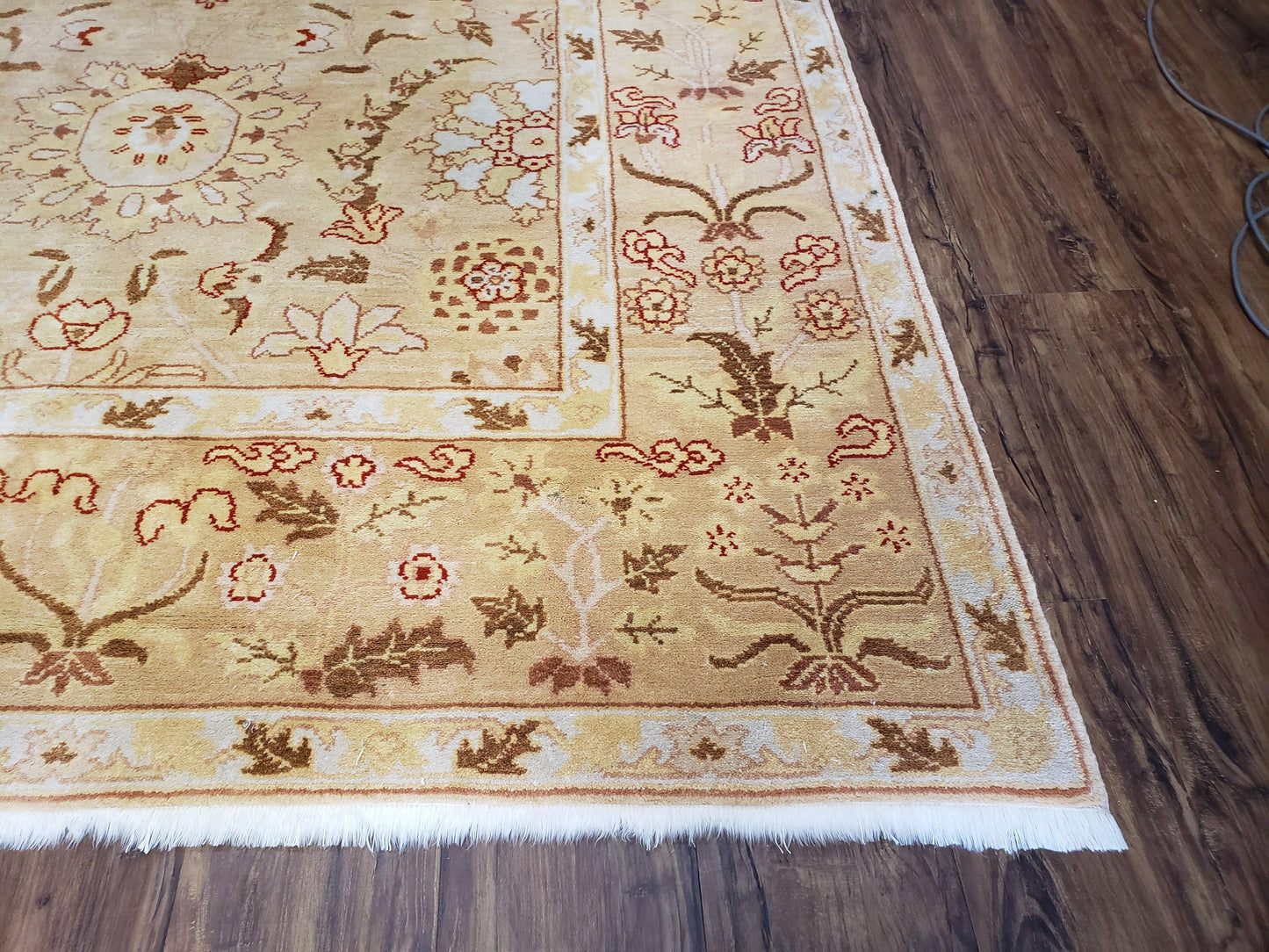 USED Vintage Turkish Oushak Area Rug 6x9, Wool Hand-Knotted