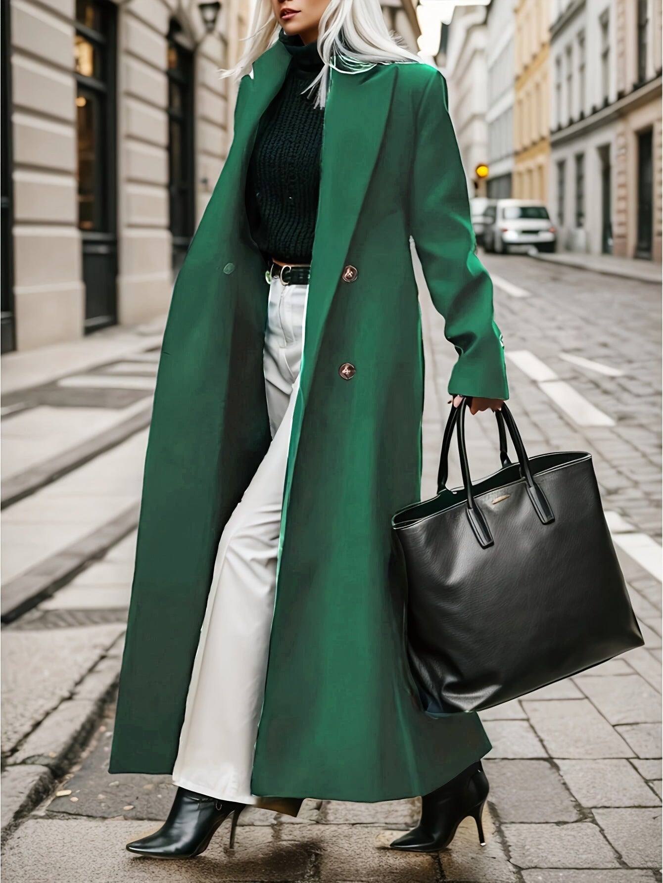 New Women's Double Breasted Trench Coat
