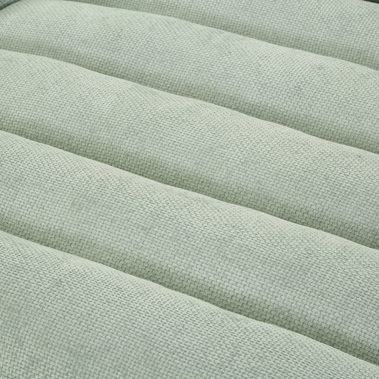 NEW Modern Chaise Lounge Sofa Bed with Adjustable Backrest and LED Light Strip, Green Chenille Upholstered, 57.1 Inches