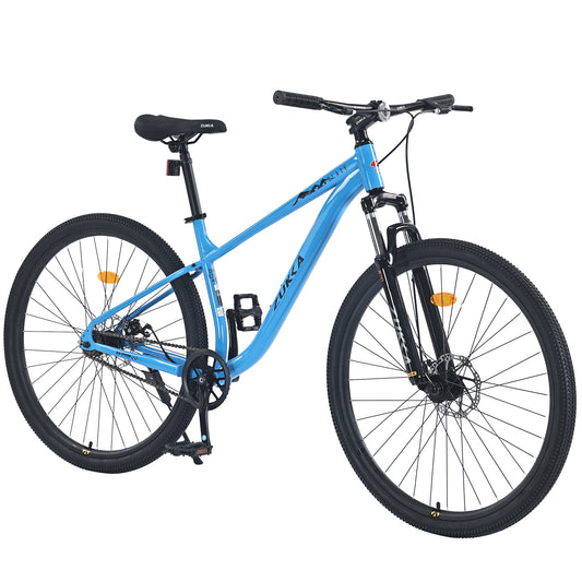 29 " Wheels Single Speed Mountain Bike, for Men Women Boys and Girls, Front Suspension, Steel Frame