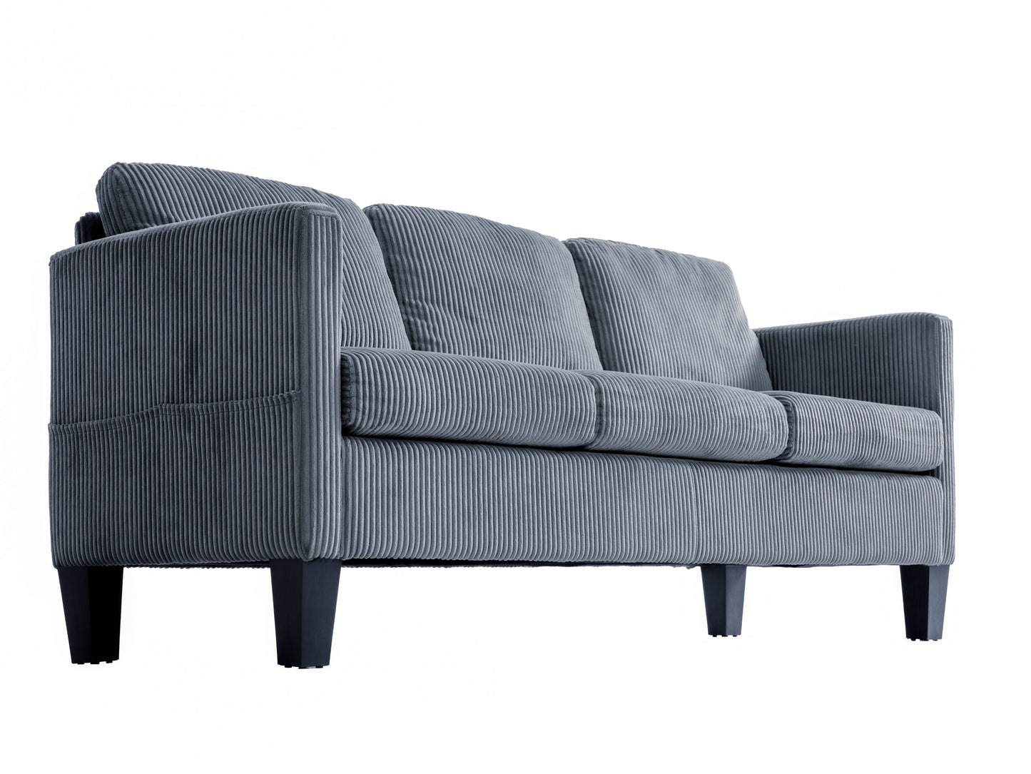 NEW Modern L-Shaped Sectional Sofa with Padded Cashmere Upholstery – Space-Saving Design for Living Rooms & Apartments, Easy Assembly, Grey