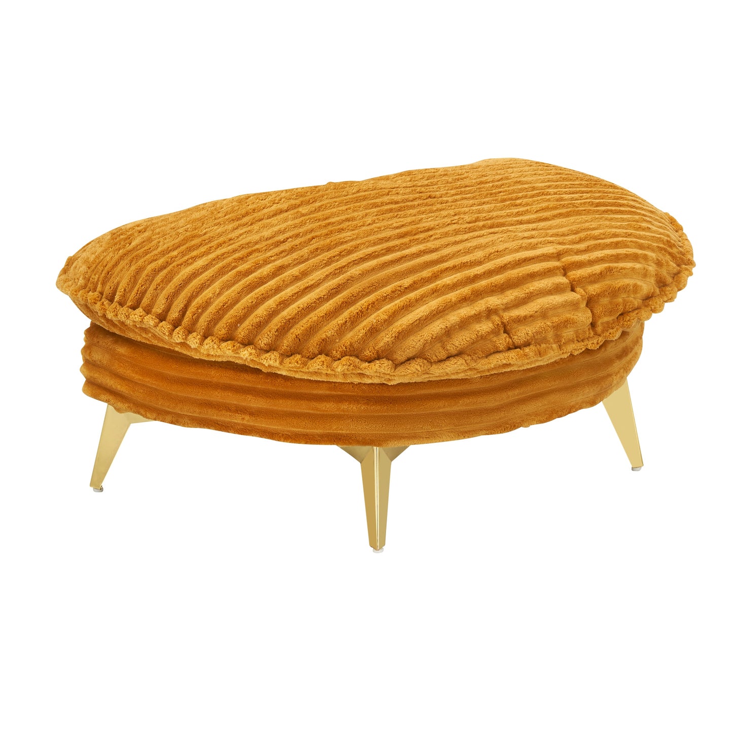 NEW 65" long, Corduroy Sofa Fabric, with three matching pillows and two spacious and comfortable seats, for Apartment Office Living Room - Yellow