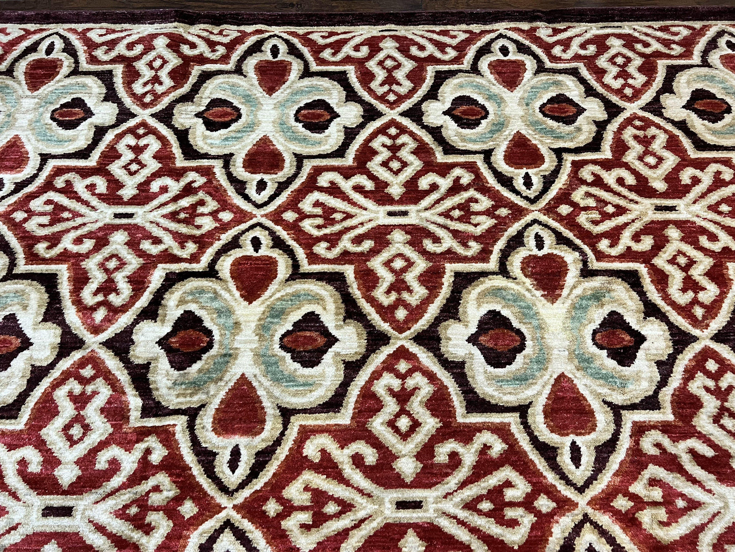 USED Portuguese Rug 9x12, Vintage Carpet, Handmade Wool Rug