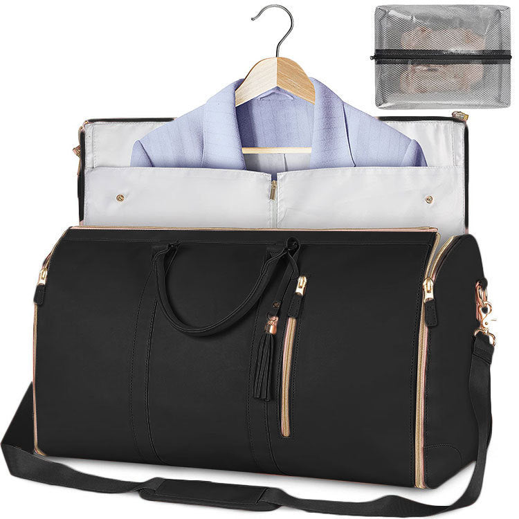 New Large Capacity Travel Duffle Bag Women's Handbag Folding Suit Bag Waterproof Clothes Totes
