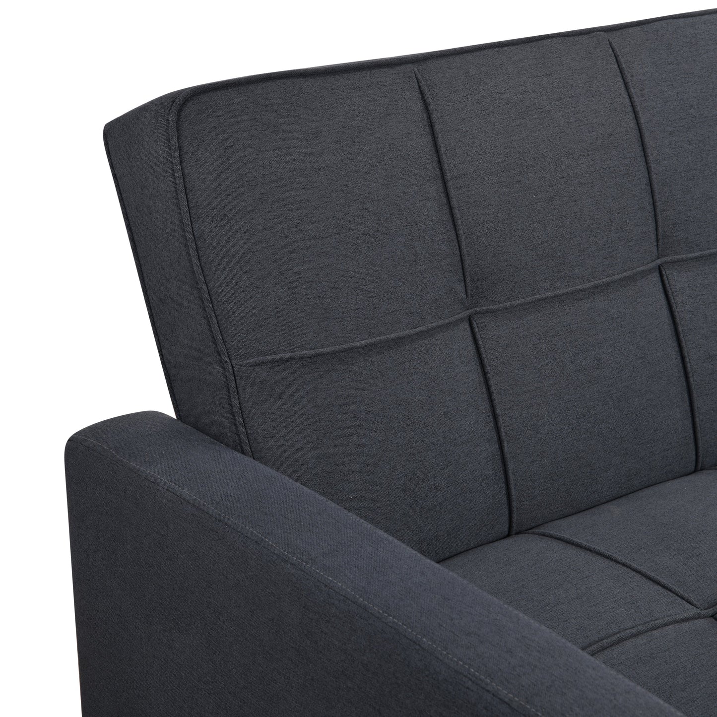 NEW 83' Oversized Upholstered 3 Seater Sofa Bed Sleeper w/ Pull Out Couch Bed & Adjustable Backrest