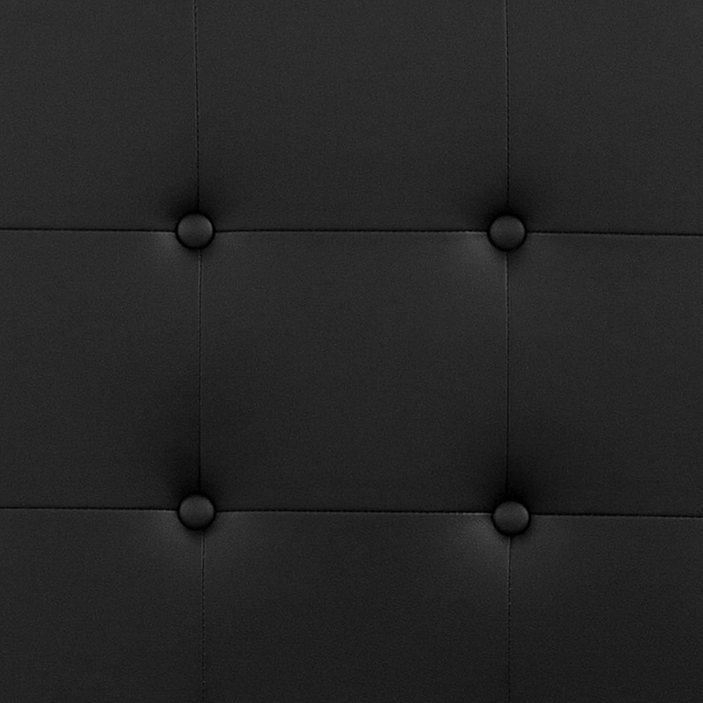 NEW Button Tufted Black Vinyl Queen Size Headboard Upgrade