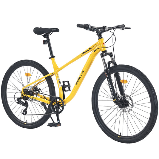 NEW 27.5" Wheels 8 Speed Mountain Bike, for Men Women Boys and Girls, Front Suspension, Steel Frame