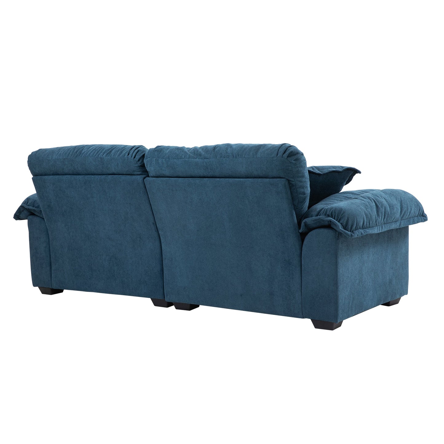 NEW 84' Chenille Sofa Small Sofa Loveseat Deep Seat Sofa Couch with 2 Throw Pillows & Memory Foam for Living Room Apartment Office Lounge-Blue