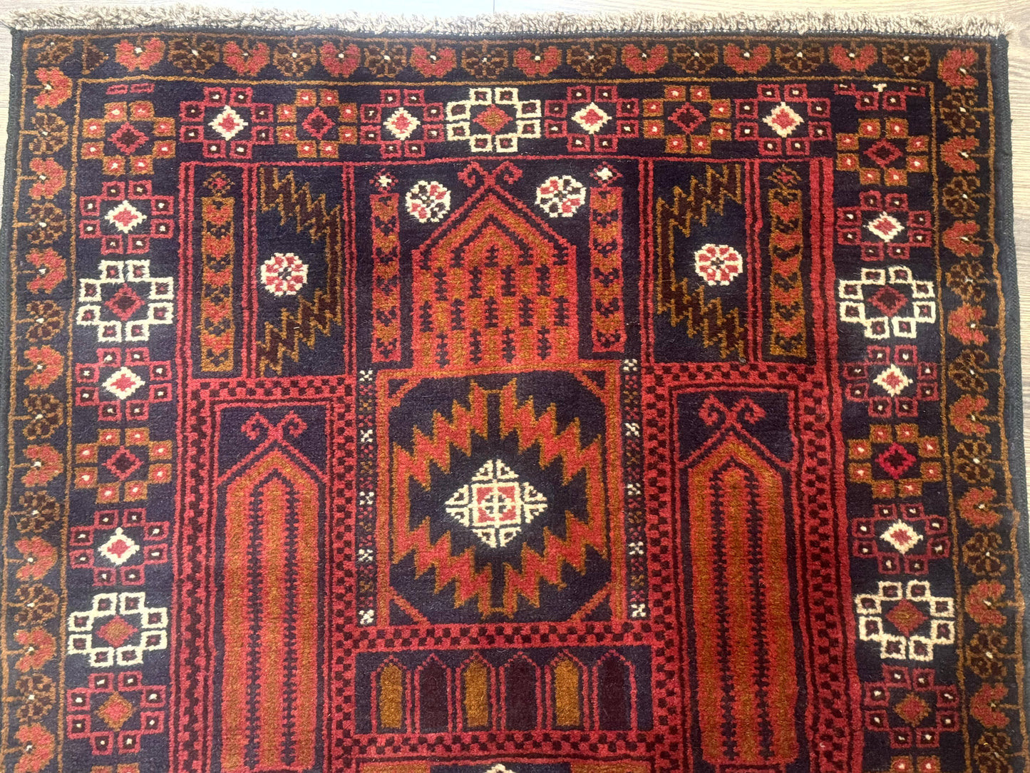 NEW Afghan Rug 3x7, Balouch Carpet Tribal Rug, Red