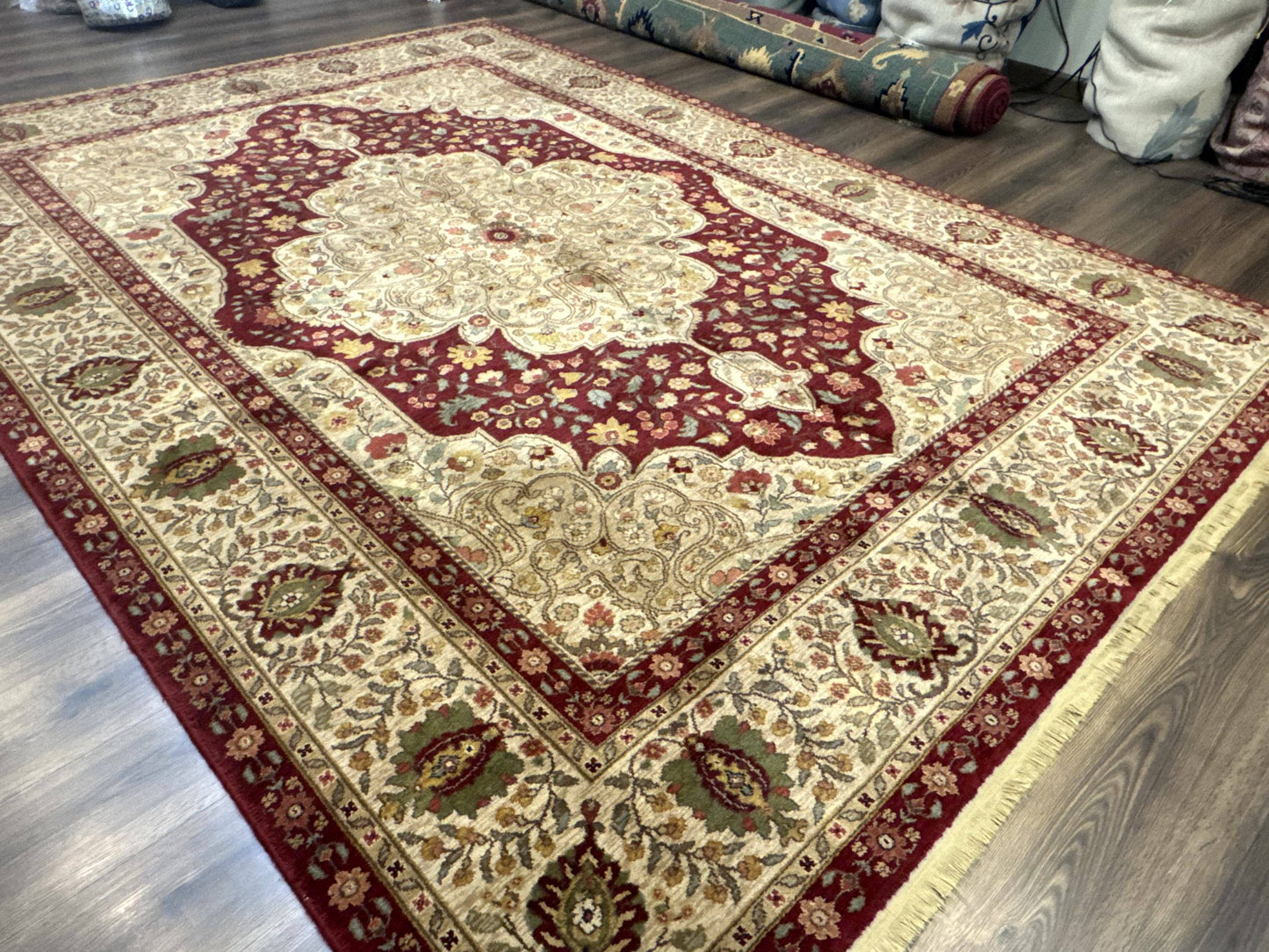 USED Karastan Rug 8.8 x 12, Antique Legends Royal Tabriz, Wool Pile, Vintage, Rare Design