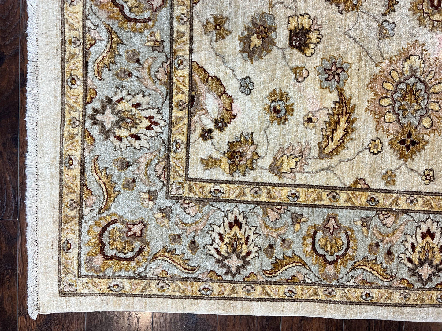 USED Peshawar Rug 8x10, Oushak Rug, Neutral Colors Hand Knotted Farmhouse Rug