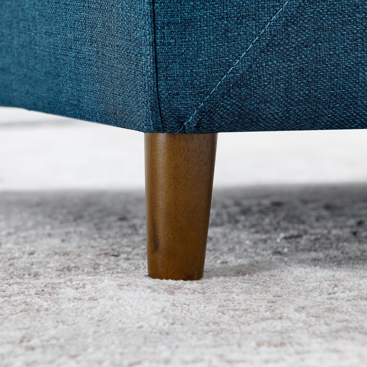 NEW Modern Blue Linen Rectangular Pet Sofa with Backrest and Armrests for Small and Medium Dogs