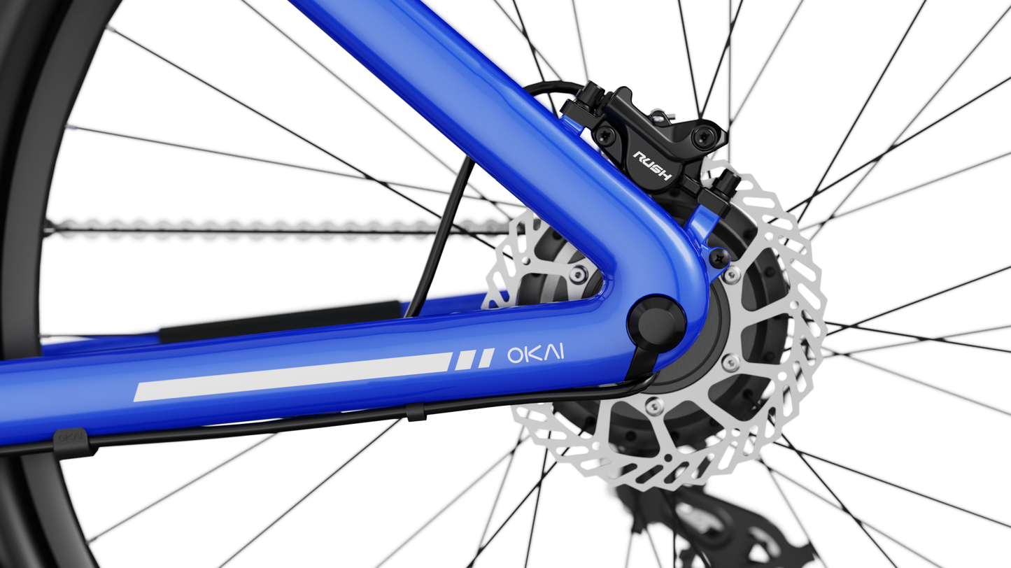 NEW Minimalist Fitness Step-through e-Bike w/ up to 62 miles Max Operating Range and 20 MPH Max Speed - Bolt Blue