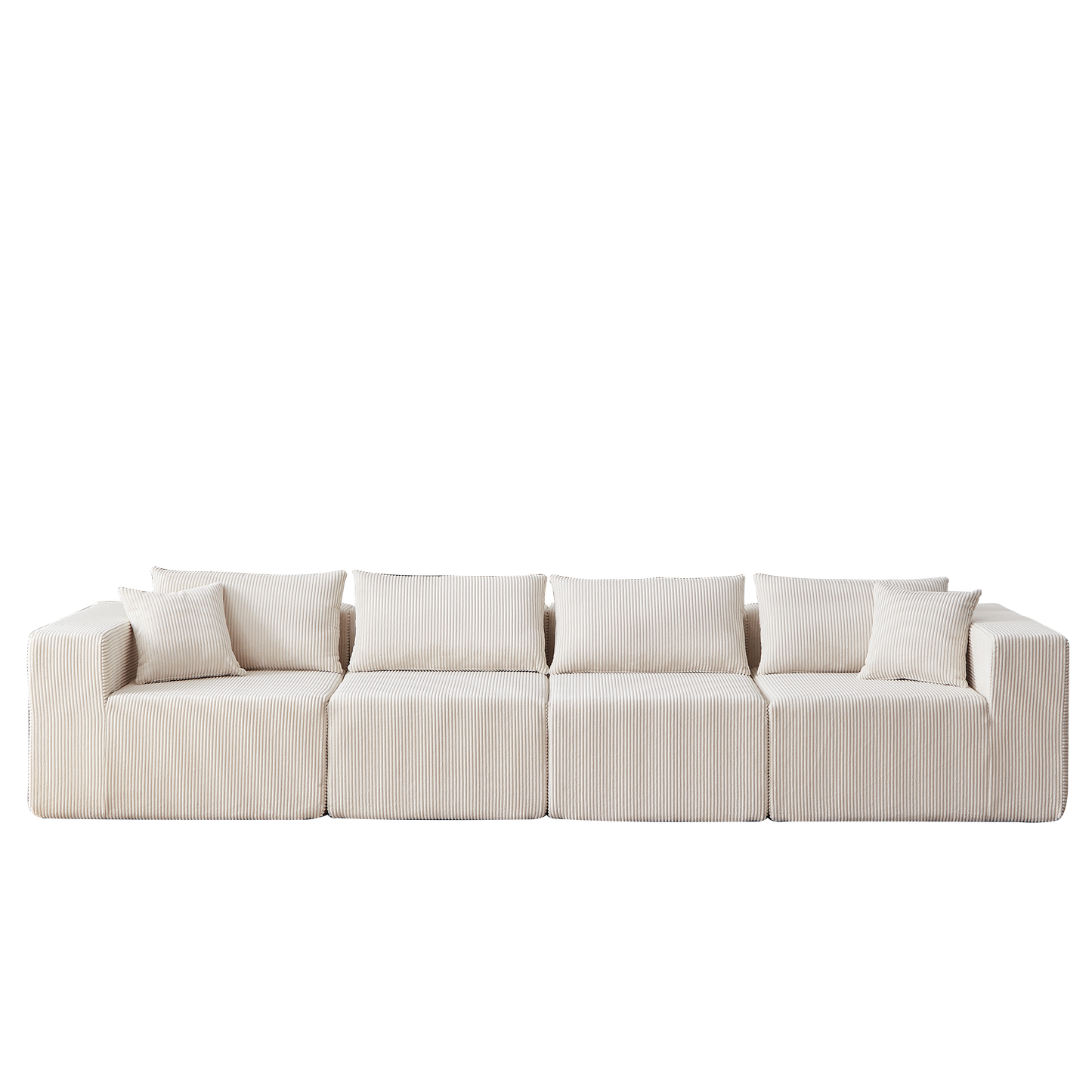 NEW Corduroy Modular L Shaped Sectional Luxury Upholstered Foam-Filled Compressed Sofa Couch Set