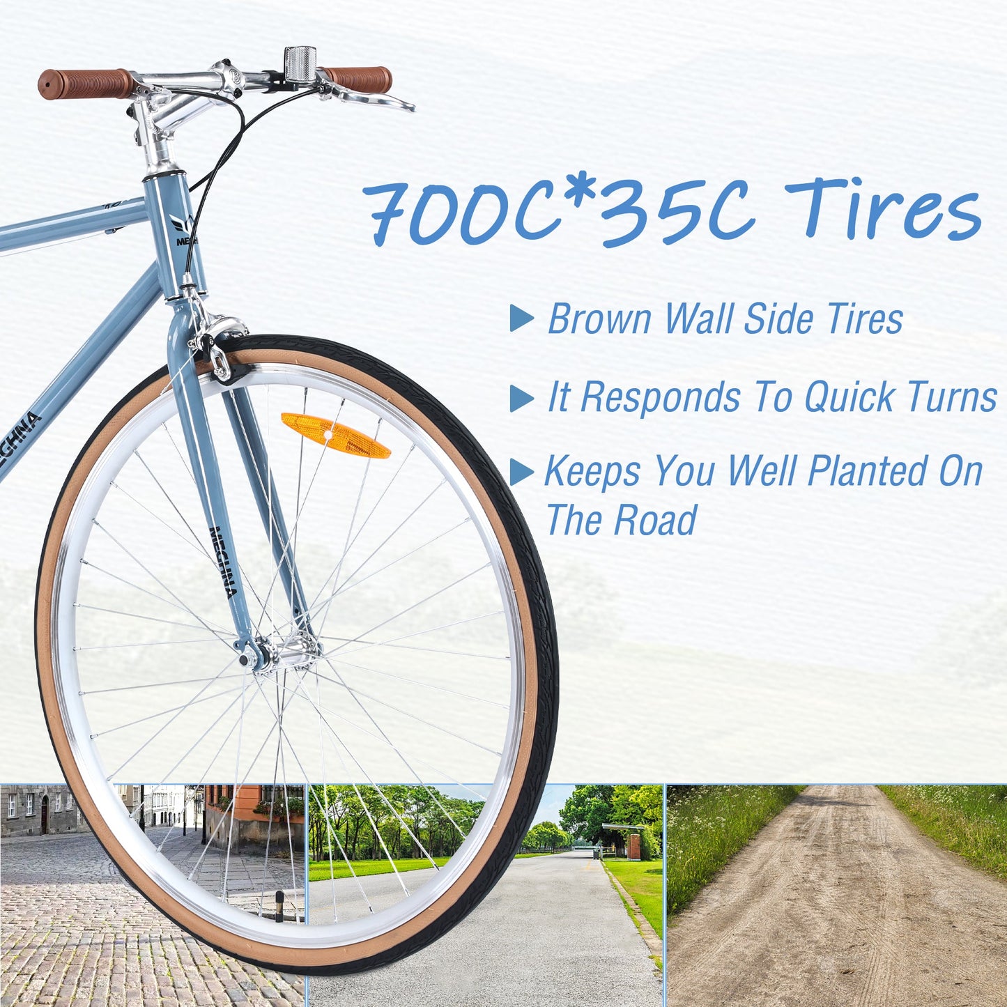 NEW Single Speed Retro style 700C Road Bike For men women's City Bicycle,Steel Frame