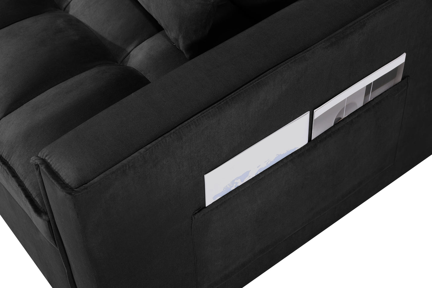 NEW Suede Fabric Pull Out Couch 3 in 1 Convertible Sofa Bed Sleeper Chair Lounge Sleeper with Pullout Bed