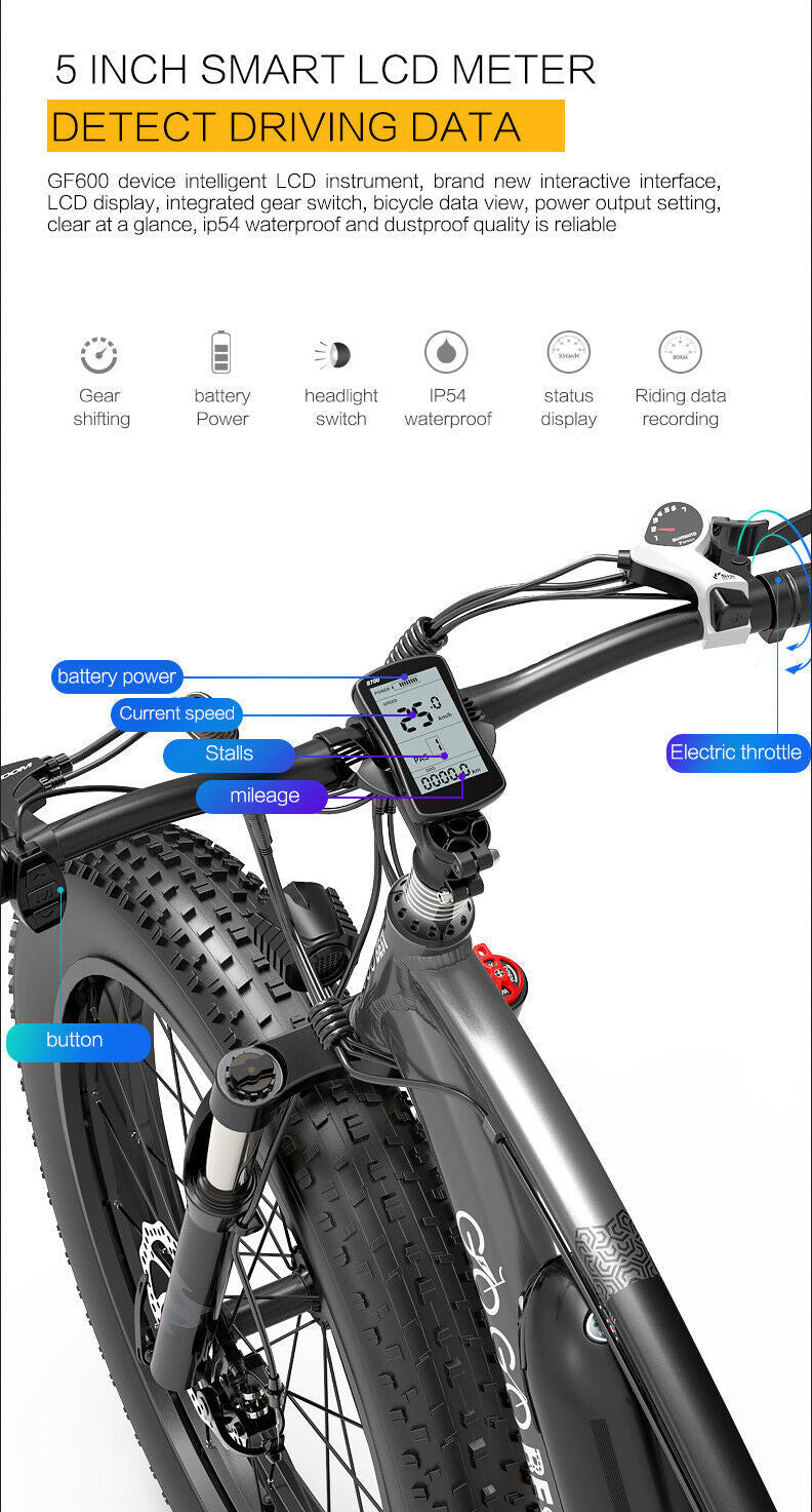 NEW GOGOBEST GF600 E-Bike 48v 1000w Motor 26 Electric Bicycle