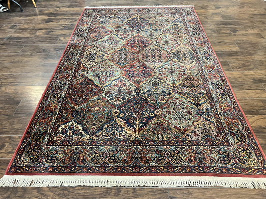 USED Karastan Multicolor Panel Kirman Rug #717, Wool Karastan Rug 5' 9" x 9', Vintage Multipanel Kirman, Original Karastan Collection 700 Series