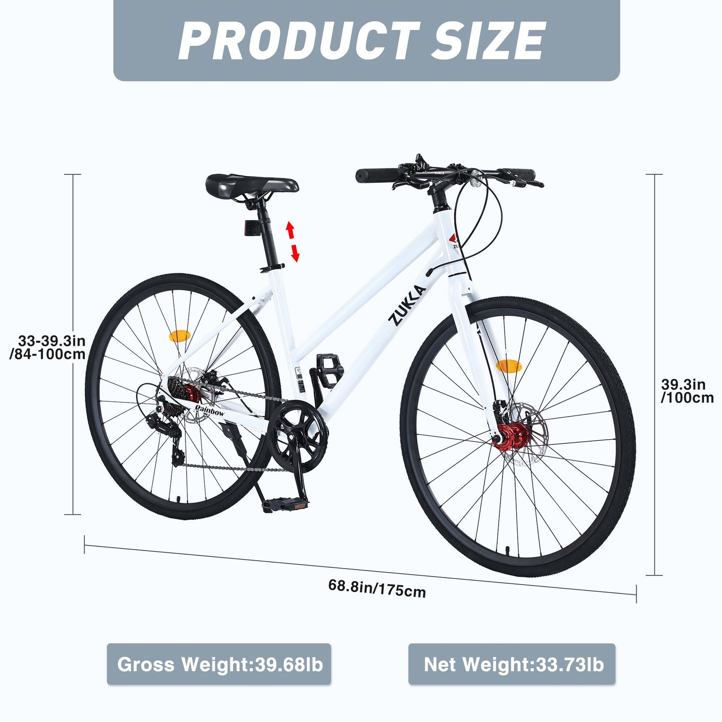 NEW 7 Speed Hybrid bike Disc Brake 700C Road Bike For men women's City Bicycle
