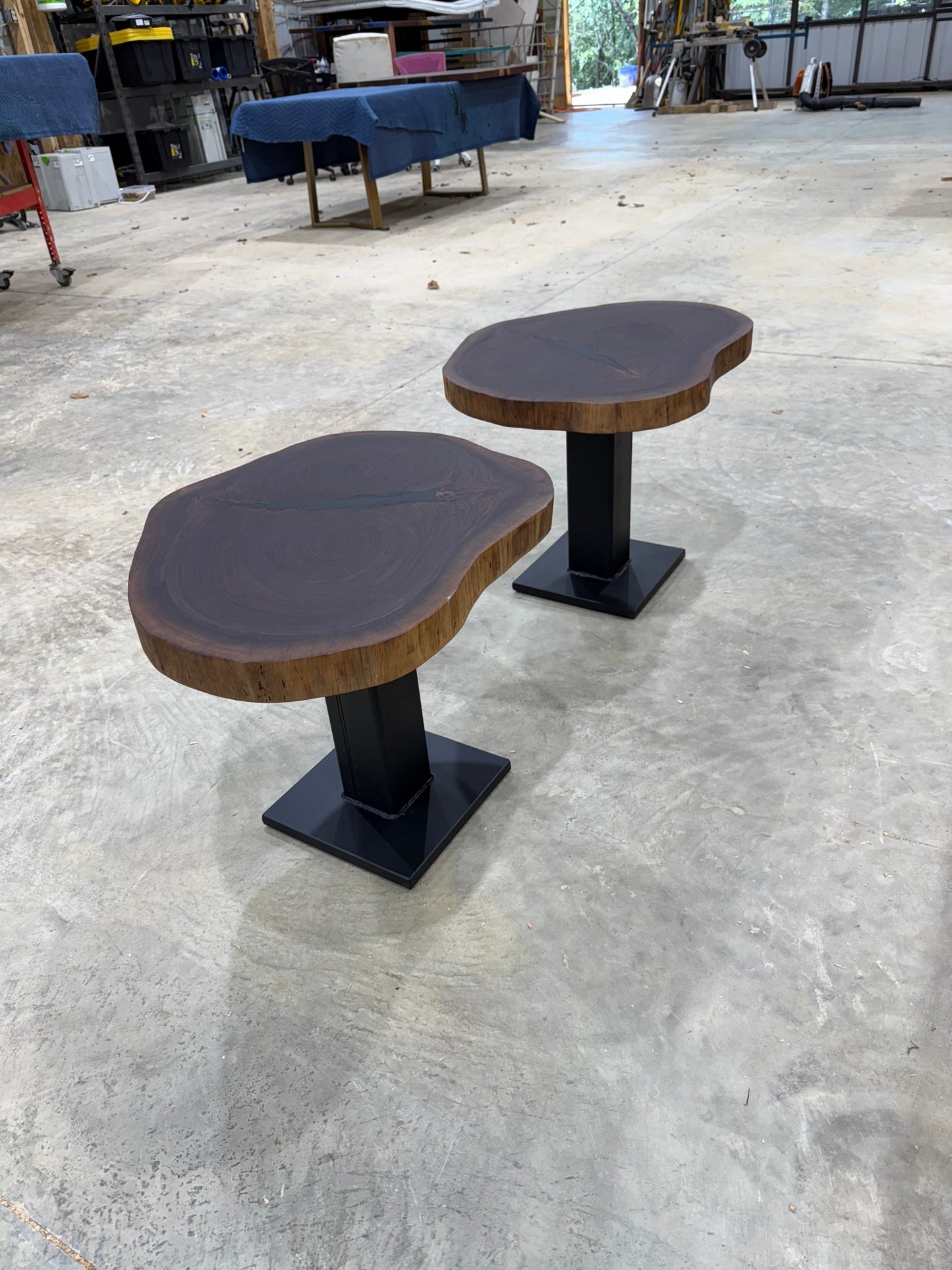 NEW Walnut Cookie Side Tables