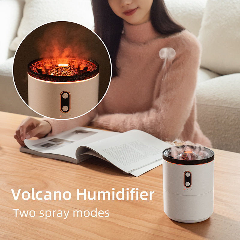 NEW Volcanic Flame Aroma Essential Oil Diffuser USB Portable Jellyfish Air Humidifier Night Light Lamp Fragrance Humidifier