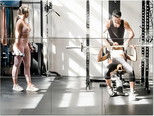 NEW Frameless Full Length Mirror Tiles 16x12 Inch Wall Set