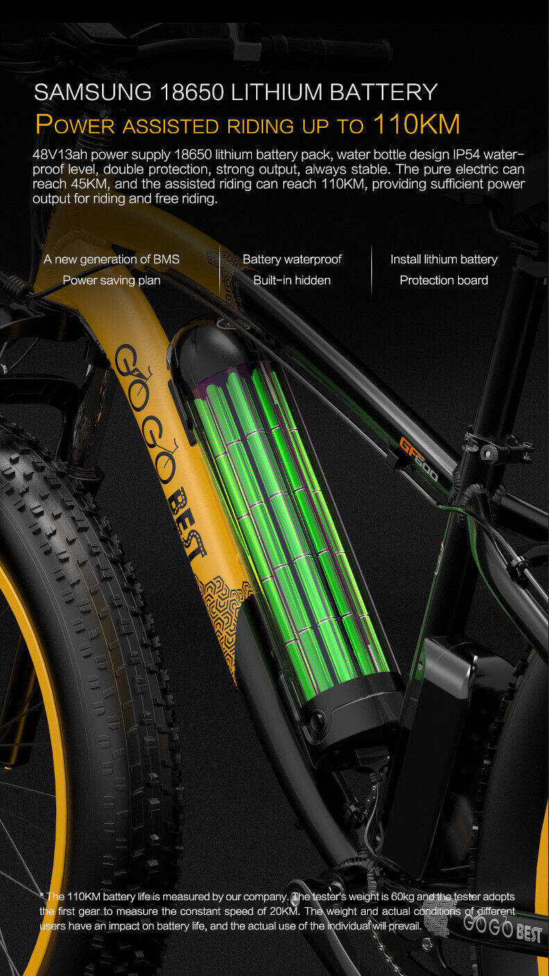 NEW GOGOBEST GF600 E-Bike 48v 1000w Motor 26 Electric Bicycle