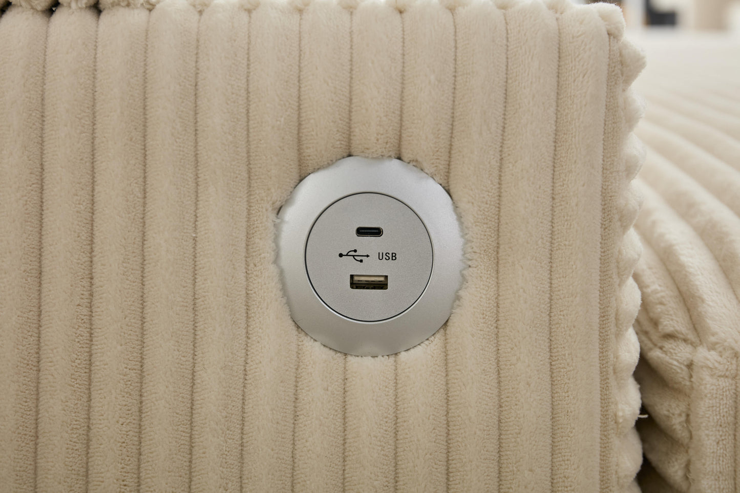 NEW Combination Modular Convertible Sectional Upholstered Deep Seat Sofa Bed Set with Armrest Storage Stainless Steel Cup Holders and USB Ports