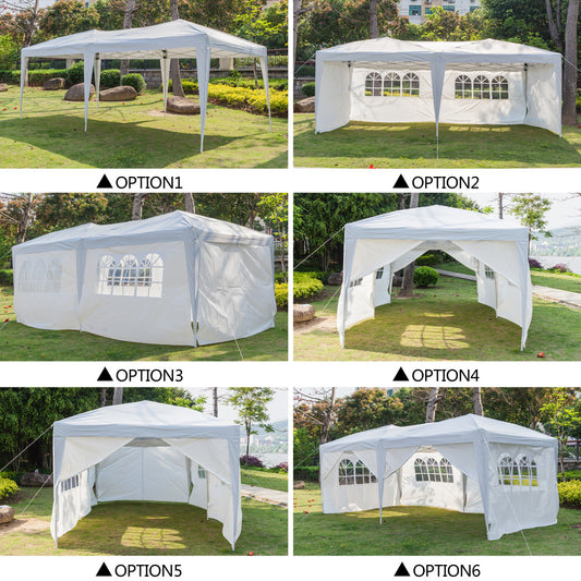 NEW Outdoor 3 X 6M White 6 Sides Home Folding Pergola Parking Shed Advertising Tent