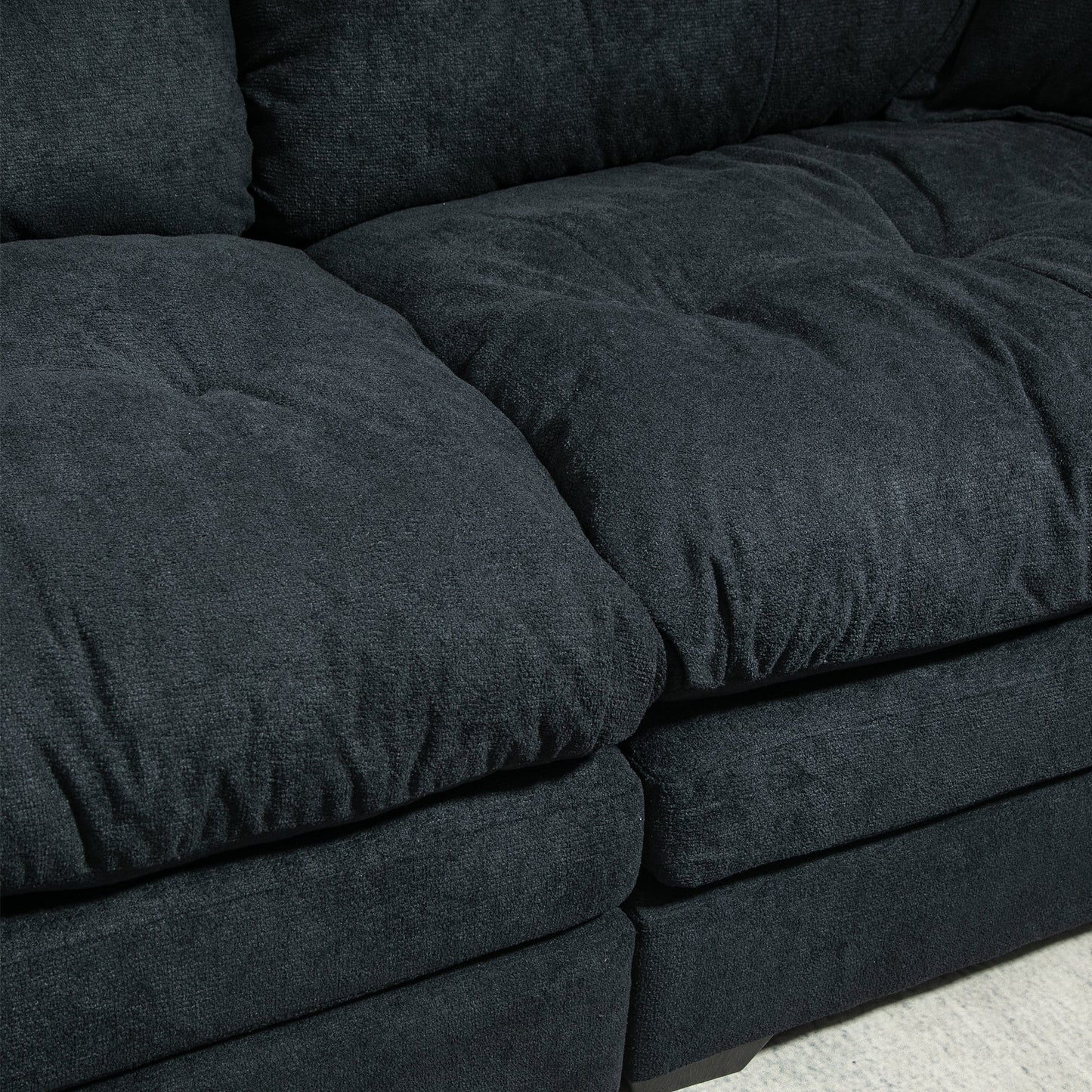 NEW 84' Chenille Small Sofa Loveseat Deep Seat Sofa Couch with 2 Throw Pillows & Memory Foam
