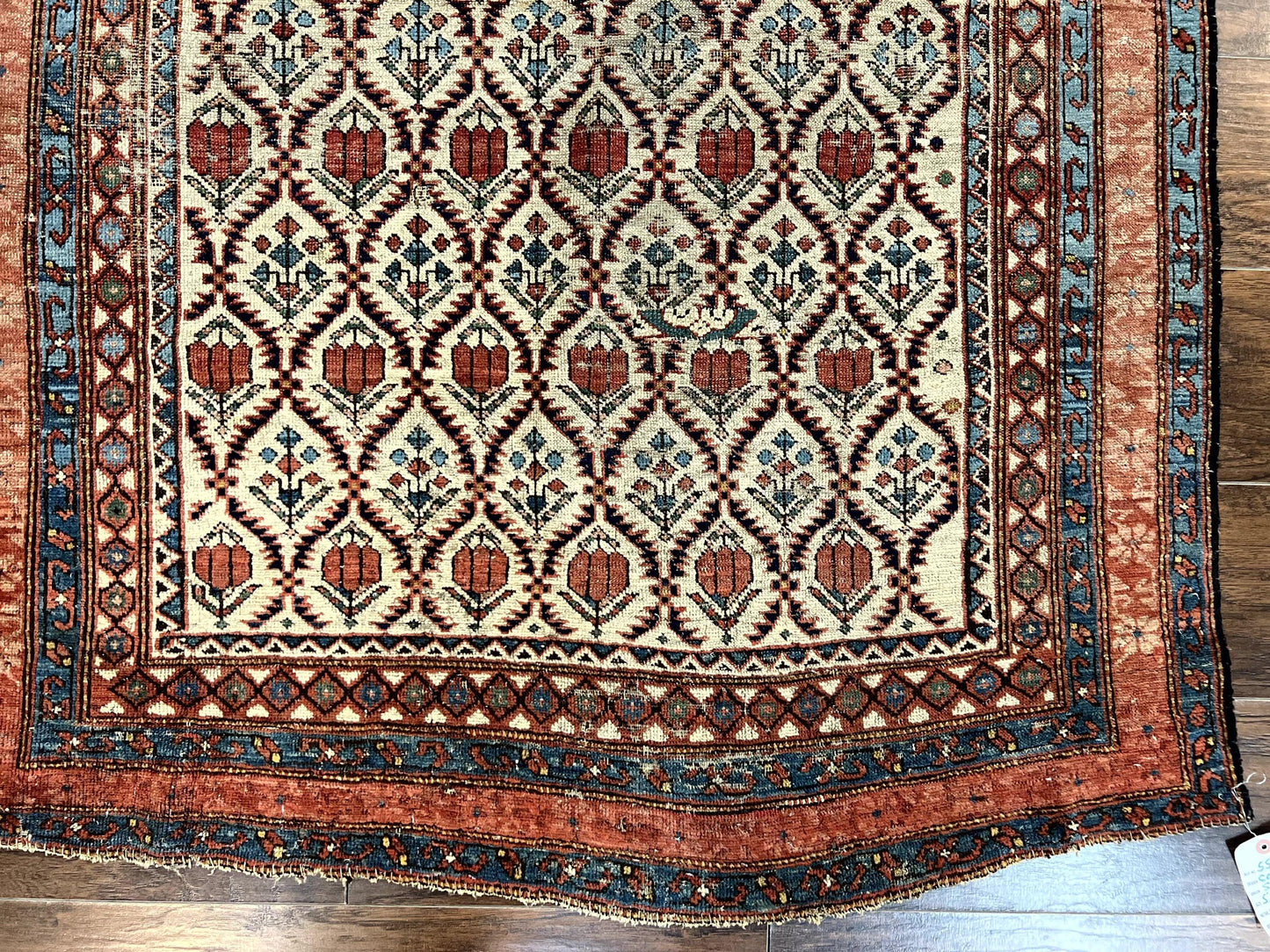 USED Antique Caucasian Rug 4x6, Hand Knotted Wool Carpet, Shirvan Rug